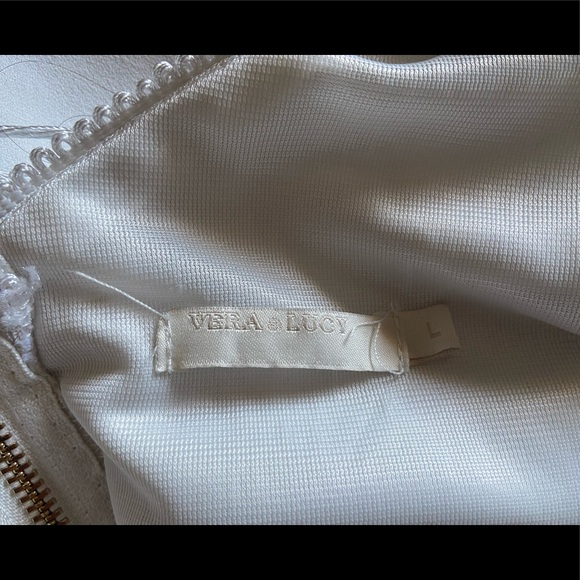 White short fringe dress Large - Picture 5 of 5